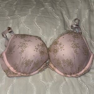 Victoria's Secret Pink and Gold Lace Bra